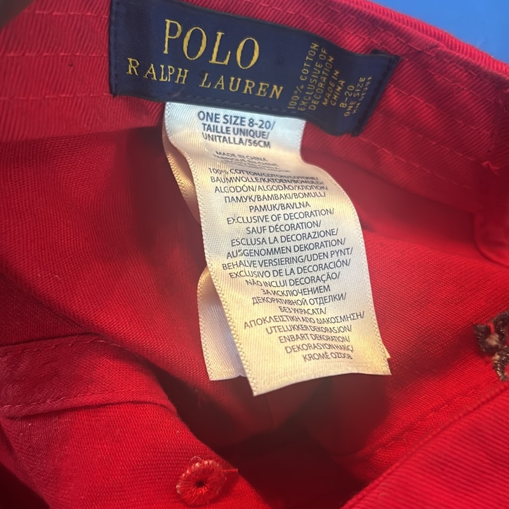 Red Polo Ralph Lauren Cap - Picture 6 of 6